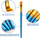 Paint Brushes Set for Acrylic Painting, 20 Pcs Oil Watercolor Acrylic Paint Brush, Artist Paintbrushes for Body Face Rock Canvas, Kids Adult Drawing Arts Crafts Supplies, Blue — 2