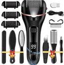 Callus Remover for Feet Electric Foot File, 13-in-1 Professional Pedicure Tools Foot Care Kit, Foot Scrubber Pedi for Hard Cracked Dry Dead Skin, 3 Rollers, 2 Speed, Battery Display (Black) — 1