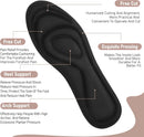 2 Pairs Memory Foam Insoles, Full-Foot Responsive Cushioning, Plantar Fasciitis Insoles for Women Man, Orthotic Shoe Inserts Arch Support Inserts for Foot Health (Black, W 7.5-8.5 /M 5.5-6.5) — 3