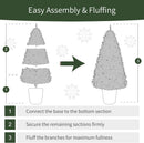 Puleo International 6ft Pre-Lit Potted Flocked Pencil Christmas Tree — 7
