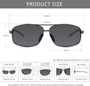 SUNGAIT Ultra Lightweight Rectangular Polarized Sunglasses Men UV400 Protection — 5