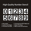 2 Inch Number Stencils Plastic Number Stencils Reusable Digital Painting Templates for Cake Stencil Address Templates — 3