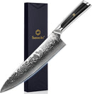 Sunnecko 8 Inch Japanese Damascus Chef Knife - Ultra Sharp VG10 Steel — 1