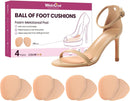 Ball of Foot Cushion Metatarsal Pads - Anti-Slip Metatarsal Pad to Prevent Feet Sliding, All Day Comfort Foot Insert Pads for High Heels, Sandals, Wedding, Party, Shopping (Khaki,4 Pairs) 1
