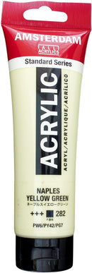 Amsterdam Standard Series Acrylic Tube 120 ml Naples yellow green 282 (17092822) | 4.06 Fl Oz (Pack of 1) — 2