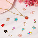 100Pcs 50 Pairs Flower Charms for Jewelry Making, Wholesale Assorted Enamel Mixed Bulk Metal Earring Charms for DIY… — 4