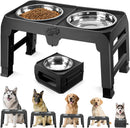Elevated Dog Bowls for Large Dogs 5 Adjustable Heights 7.5"-15.4", 2 X-Large…