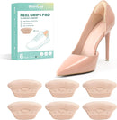 Heel Grips Pads for Shoes are Too Big - Welnove 6 Pcs Strong Adhesive Invisible Heel Liners Inserts Prevent Blister Rubbing Callus, Improve Comfort of Heels Pumps Dress Shoe, Fit for Men Women — 1