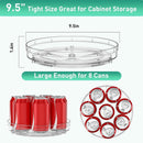 Optish 2 Pack 9.5" Lazy Susan Organizer for Cabinet, Non-Skid Turntable — 3