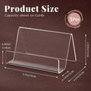 3 Pcs Acrylic Business Card Holder for Desk, Desktop Business Card Stand, Clear Name Cards Display Holder for Exhibition Accessories Home Office, Capacity: 50 Cards — 2