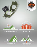 AOFAR AF-4074 Military Compass for Hiking,Lensatic Sighting Waterproof,Durable,Inclinometer for Camping,Boy Scount,Geology Activities Boating | Camouflage — 5