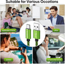 Teyssor USB C Cable 10FT 5-Pack Nylon Braided USB A to Type C Fast Charging Cord Compatible with Samsung Galaxy S24 S23 S22, Note 20 10 9 8, Moto G7 G8 7