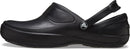 Crocs Women's Mercy Work Clogs, Slip Resistant Work Shoes – Black/Black — 7