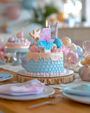 Mermaid Themed Birthday Candles, Number 4 Girls Glitter Birthday Party Supplies,Anniversary Party Decor,2.87 inch Cake Topper Decorations (Mermaid Themed, Number 4) — 4