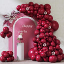 RUBFAC Burgundy Balloons 87pcs Different Sizes 18 12 10 5 Inches, Maroon Latex Balloons Arch Kit Garland for Birthday Wedding Graduation Baby Shower Valentine's Day Party Decoration | Dark Red — 1