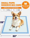 Powools Puppy Pads, 22 x 22 in, Super Absorbent, Spill-Proof, 100 Packs