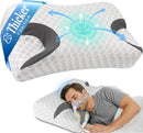HSA/FSA CPAP Pillow for Side Sleeper, Sleep Apnea Pillow for Sleeping, CPAP Nasal Pillows Suit for All CPAP Masks User, Cervical Memory Foam Neck Support Pillow Relief Neck Pain for Side Back Sleepers - White — 1