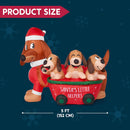 Joiedomi 5 FT Long Christmas Puppy Inflatable with Built-in LEDs, Self-Inflatable for Dachshund Blow Up Yard Decoration Xmas Party Indoor, Outdoor Yard Garden, Lawn Winter Décor — 4
