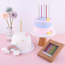 PHD CAKE Gold Long Thin Metallic Birthday Candles, Cake Candles, Birthday Parties, Wedding Decorations, Party Candles, Cake Decorations | 24-Count — 6