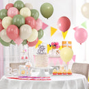Dusty Green Pink Beige Balloons Wildflower Goose Chick Birthday Baby Shower | 35pcs — 5