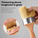 Chalk and Wax Paint Brush Furniture Set of 4, Natural Bristles | 1 Large Oval + 3 Small Round, 4 Pack — 6