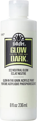 FolkArt glow in the dark Acrylic paint, 8 oz, Neutral 8 Fl Oz — 1