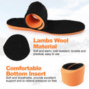 riemot Lamb's Wool Insoles,Fall and Winter Warm Shoe Inserts for Sneakers,Work Shoes,Hiking Shoes,Breathable and Comfortable Replaceable Sole Insoles for Women/Men,Black EU39/US6 — 3