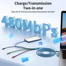 4 in 2 Multi Charging Cable, USBA/C Universal Charging Cords 2 Pack 5FT 5