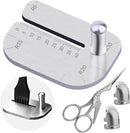 TLKKUE Leather Stitching Punch Aid Plate, Stainless Leather Punch Plate | 1 Size with scissor thimble — 1
