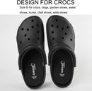 Girl's Insoles for Crocs Ultra-Thin Comfort Shoe Inserts for Garden Clogs, Sockless Barefoot Iiners for Gargen, Nurse, Water Shoes Replacement Washable Pad Black Size 3 /EU36 - 2 Pairs Black — 2
