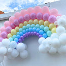 Pastel Balloons 12 Inch Rainbow Maca Pink Blue Purple Green Yellow Balloon | 30PC — 5
