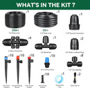Drip Irrigation System for Garden, 2026-Upgraded Quick Connect Garden Watering Kit All-in-One with 1/2 inch 1/4 inch Irrigation Tubing for Garden, Lawn, Greenhouse, Raised Beds (233FT) — 2
