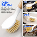 Holikme 6 Pack Dish Brush with Bottle Brush Scrub Brush Straw,Yellow — 3