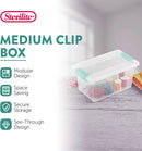 Sterilite Clip Box, Stackable Clear Plastic Bins - Medium, 4-Pack — 2