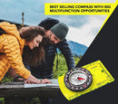 TurnOnSport Orienteering Compass - Advanced Scout Compass for Hiking, Camping, and Backpacking - Best Survival Gifts for Kids — 6