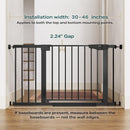 Cumbor 30-46" Baby Gate for Stairs, Auto Close Dog Gate for the House Black