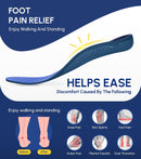 Cloudflo Plantar Fasciitis Insoles Men Women, Heavy Duty High Arch Support - Dark-blue — 2