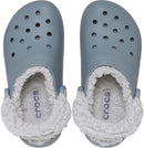 Crocs Unisex-Adult Classic Fleece Lined Clogs, Fuzzy Slippers for Women and Men | 12 Women/10 Men | Concrete — 4