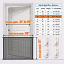 Cupount Dog Screen Mesh Gate for House, Stairs and Doorways, 29 x 38 in — 3