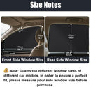 XCBYT Magnetic Car Side Window Shades, 100% Blackout Privacy Curtains — 5