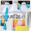 Nicpro Deep Pour Epoxy Resin 1.5 Gallon, 2 to 4 Inch Depth Pour Resin — 1