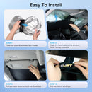 KUST Windshield Sun Shade for 2017-2026 Tesla Model Y/Model 3 Sunshade Accessories (Fit 2025-2026 Model Y Juniper / 2024 Model 3 Highland) Upgraded Foldable Sunshade, Blocks UV Rays Keep Car Cool — 5