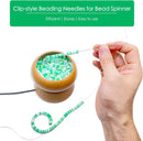 Xmada 4-Pack Clip-Style Beading Needles - 6.7 inches, 0.7mm Diameter, Efficient & Sturdy for Jewelry Making (4-Curved) — 2