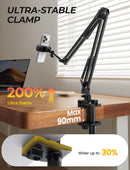 Lamicall Phone Holder for Bed & Desk, 32.5" Flexible Carbon Steel Arm Mount photo 3