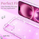 JJGoo Compatible with iPhone 16 Case Clear Glitter, Sparkle Soft TPU Transparent Shockproof Women Girls Slim Bling Sparkly Bumper Cover Phone Case for iPhone 16 6.1-Inch — 3
