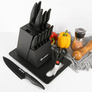 17-Piece Black German Steel Kitchen Knife Block Set — 7