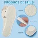 Tarpop 2 Pair Winter Kids Wool Fleece Insoles, Beige, Soft and Warm, Size 23 x 8 cm/9 x 3.15 inches, Unisex, Comfortable and Warm for Sneakers and Boots — 4