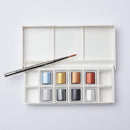 Winsor & Newton Cotman Watercolor Paint Set, 8 Half Pan, Metallic Set | 8 Half Pan Metallic Colors — 2