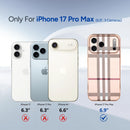 Phone Case for iPhone 17 Pro Max, Fashion Leather Phone Case, Soft TPU Drop Protection Shockproof Protective Phone Holder Women (for iPhone 17 Pro Max) — 2