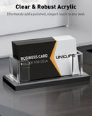 Uniclife Acrylic Business Card Holder for Desk 1 Slot, 60 Card Capacity — 2